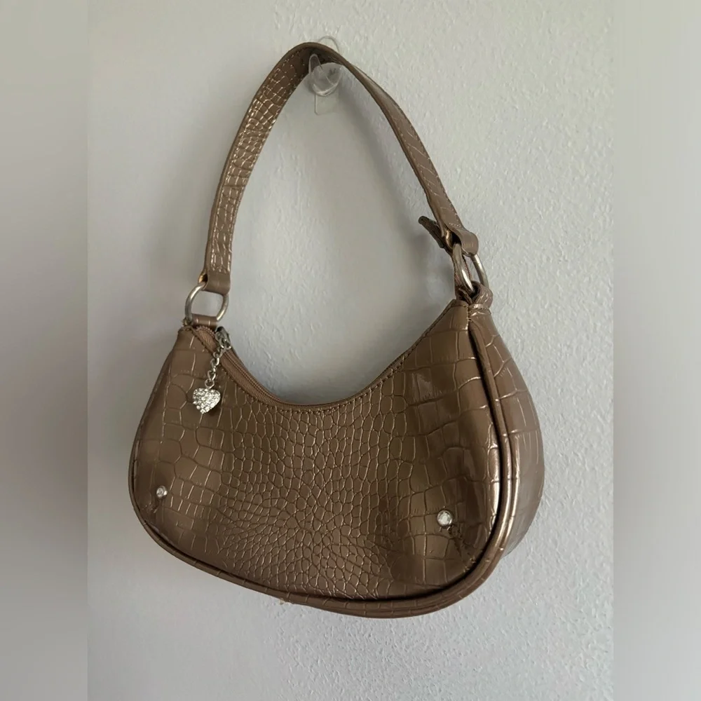 Y2K crazy horse Liz Claiborne shoulder purse - Picture 2 of 10